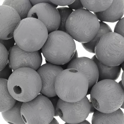 Redondas de madera 8 mm Gris x20