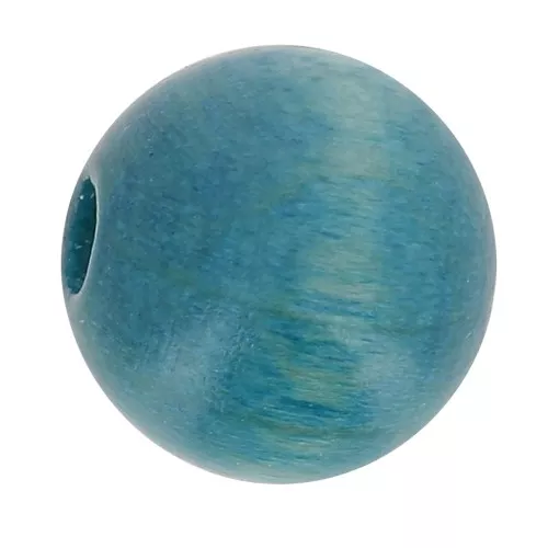 Redondas de madera 8 mm Azul pavo real x20