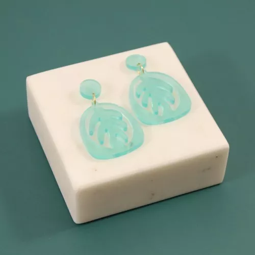 Molde de silicona - pendientes de hoja para resina epoxi y polvo de cerámica