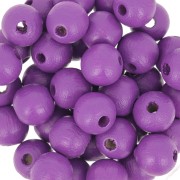 Redondas de madera 8 mm Amethyst x20