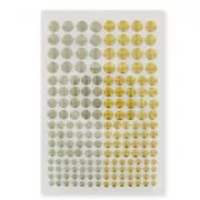 Surtido de círculos de metal Hotfix bronce/dorado x176