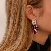 Ganchos pendientes de espiral 16 mm - anilla abierta - Chapado de Plata fina x2