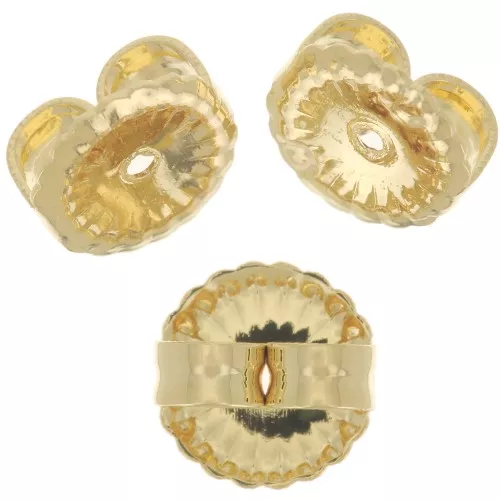 Tuercas para pendientes de 6 mm - Dorado con oro fino x6