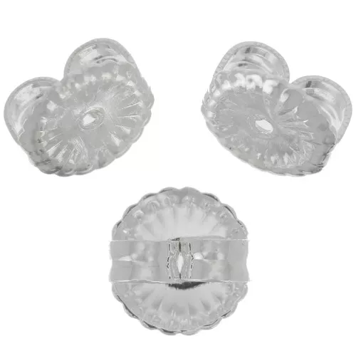 Tuercas para pendientes de 6 mm - Chapado de Plata fina x6