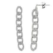 Pendientes con cadena 46x6 mm - Rodio x2|raw }}