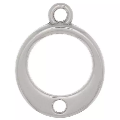 Charm círculo calado con agujero 14 mm - Plateado antiguo x1