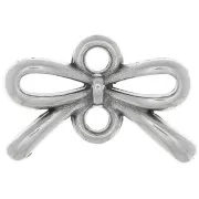 Entrepieza Nudo 2 agujeros 8x12,5 mm - Plateado antiguo x1