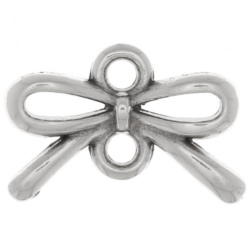 Entrepieza Nudo 2 agujeros 8x12,5 mm - Plateado antiguo x1