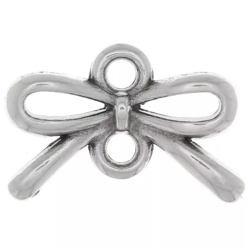 Entrepieza Nudo 2 agujeros 8x12,5 mm - Plateado antiguo x1