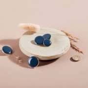 Botón de pie para la costura de metal Atelier BrunetteGem Dotty 15 mm - River x1