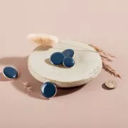 Botón de pie para la costura de metal Atelier BrunetteGem Dotty 15 mm - River x1