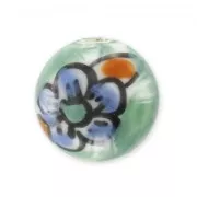 Redonda de cerámica 12 mm Azul/Verde x1