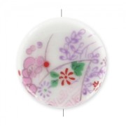 Redonda de cerámica 14 mm Rosa/Blanco x1|raw }}