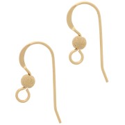 Ganchos pendientes bolas diamantada 13 mm - Gold Filled x2|raw }}