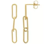 Ganchos pendientes eslabón rectanguler 30x4 mm - Gold Filled x2