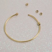 Pulsera jonc 2,2 mm con bolas - Gold filled x17,5cm