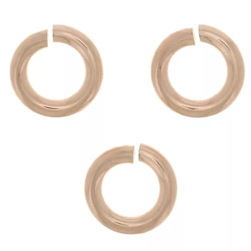 Anillas abiertas 4x0,8 mm Rosa Gold Filled x10