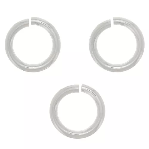 Anillas abiertas 5x0,8 mm de plata 925 x10