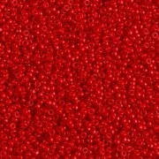 Rocalla Miyuki 15/0 1684 - Dyed Semi-Frosted Opaque Bright Red x8g