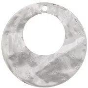 Colgante Criollo Redondo Calado 40 mm - Rodio x1