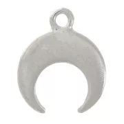 Mini Charm de cuerno 9x8 mm - Rodio x1