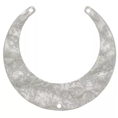 Espaciador para collar de media luna 33x35 mm - Rodio x1