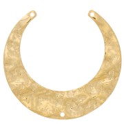 Espaciador para collar de media luna martillada 33x35 mm - Chapado en oro x1