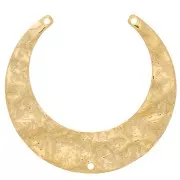 Espaciador para collar de media luna martillada 33x35 mm - Chapado en oro x1