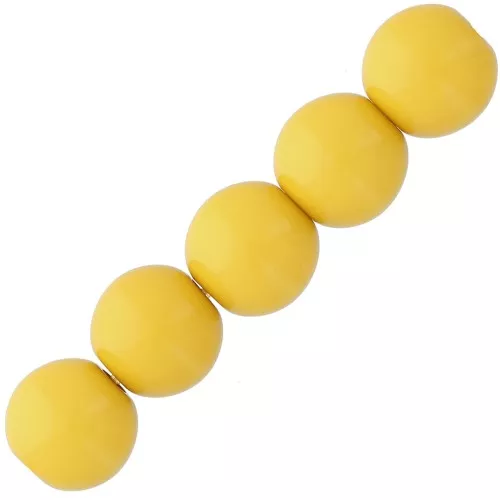 Cuentas de resina opaca 6 mm - Color Ocre x10