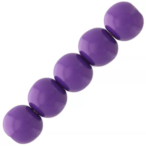 Cuentas de resina opaca 4 mm - Morado x15