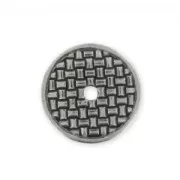 Separador redondo decorado 18 mm rodiado x1