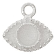 Charm de ojo de 10 mm para cabujón de 4 mm - Plata 925 x1|raw }}