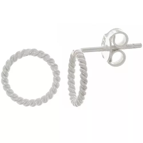 Ganchos pendientes cadado 10 mm - Plata 925 x2
