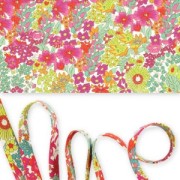 Cinta cortada al bies Liberty Margaret Annie Fucsia x 1m