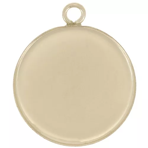 Colgante redondo para cabujón de fondo plano de 15 mm - Gold filled x1