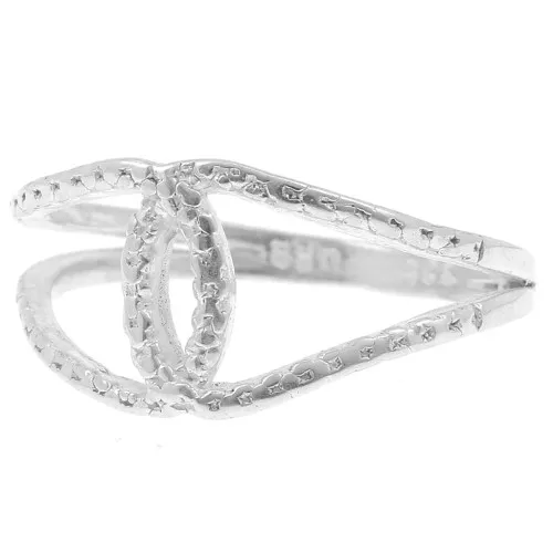 Anillo martillado - Talla 57 - Plata de ley 925 x1