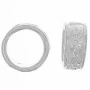 Cuenta redonda trabajada 7x3 mm - Plata 925 x1