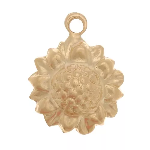 Amuleto de flor de 9 mm - Gold filled x1