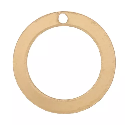 Círculo hueco de lentejuelas de 10 mm - Gold filled x1
