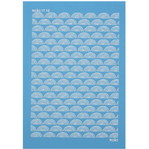 Silk Screen Moiko para arcilla polimérica 74x105 mm - Puzzle Arc-en-ciel 17.10 x1