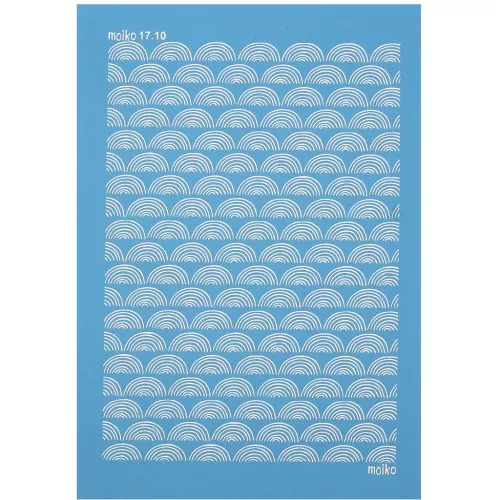 Silk Screen Moiko para arcilla polimérica 74x105 mm - Puzzle Arc-en-ciel 17.10 x1