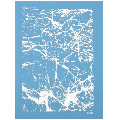 Silk Screen Moiko para arcilla polimérica 74x105 mm - Puzzle Marbré 18.13 x1