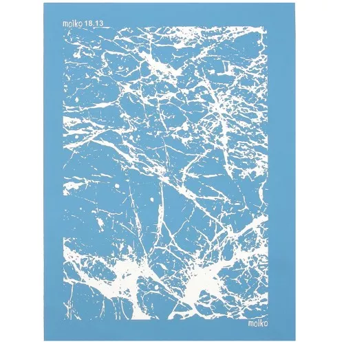 Silk Screen Moiko para arcilla polimérica 74x105 mm - Puzzle Marbré 18.13 x1