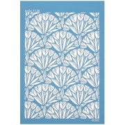 Silk Screen Moiko para arcilla polimérica 74x105 mm - Bouquet de Tulipes 17.28 x1