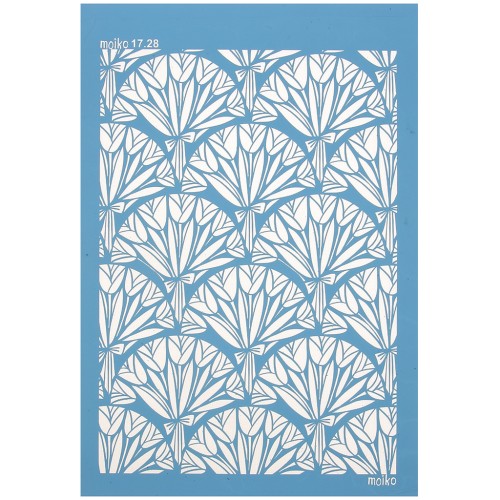 Silk Screen Moiko para arcilla polimérica 74x105 mm - Bouquet de Tulipes 17.28 x1