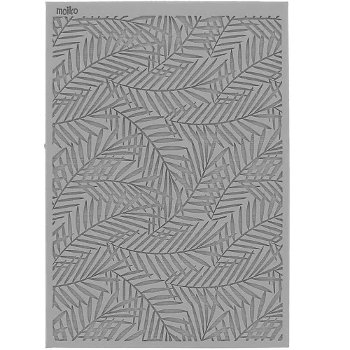 Placa de textura Moiko para arcilla polimérica 97x68 mm - Feuille jungle 7.21 x1