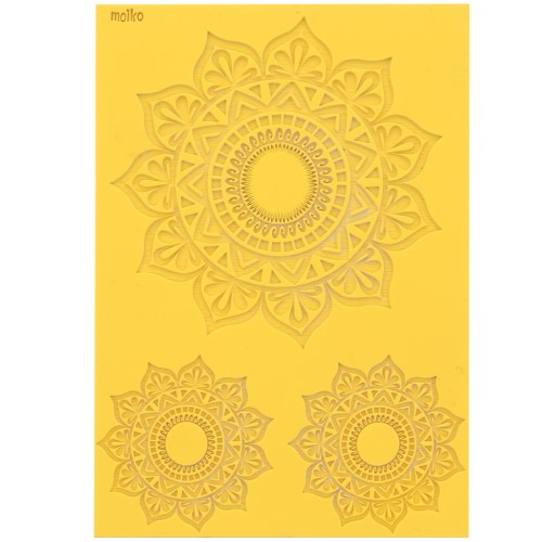 Placa de textura Moiko para arcilla polimérica 97x68 mm - Mandalas 2.13 x1