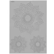 Placa de textura Moiko para arcilla polimérica 97x68 mm - Mandalas 2.13 x1