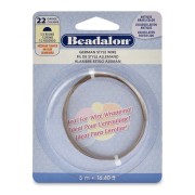 Hilo de cobre semirredondo de 0,64 mm - German Style Wire - Latón antiguo, 5 m