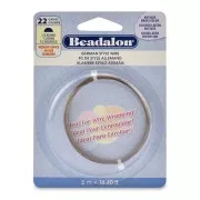 Hilo de cobre semirredondo de 0,64 mm - German Style Wire - Latón antiguo, 5 m